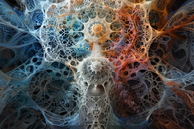 Photo algorithmic art inspired by the concept of emergen generative ai