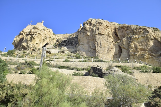 Alicante Spanje 10 november 2019 Buurt van het kasteel van Santa Barbara