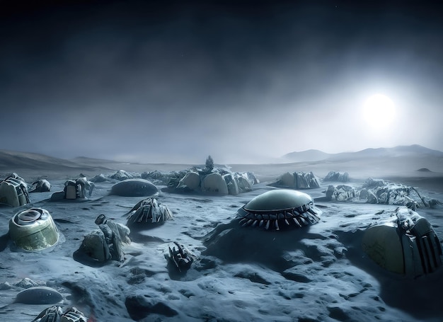 Alien Colony On Moon