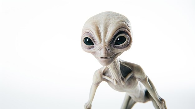 Alien Creature on Solid Empty Background Photograph style