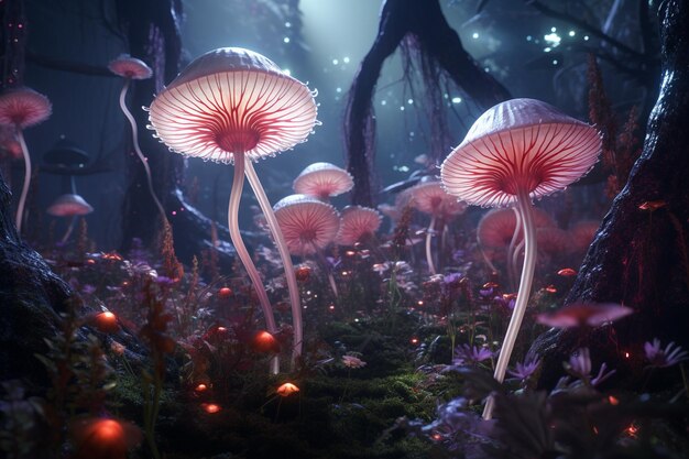 Alien flora and fauna thriving in a cosmic Eden wh 00602 02