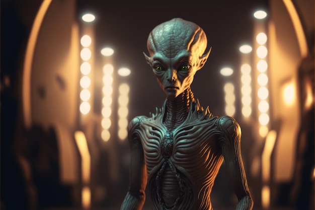 Alien from another planet, generated ai