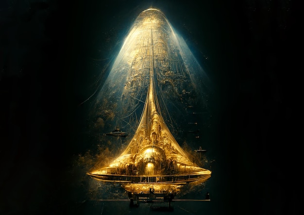 Alien Gold Spacecraft