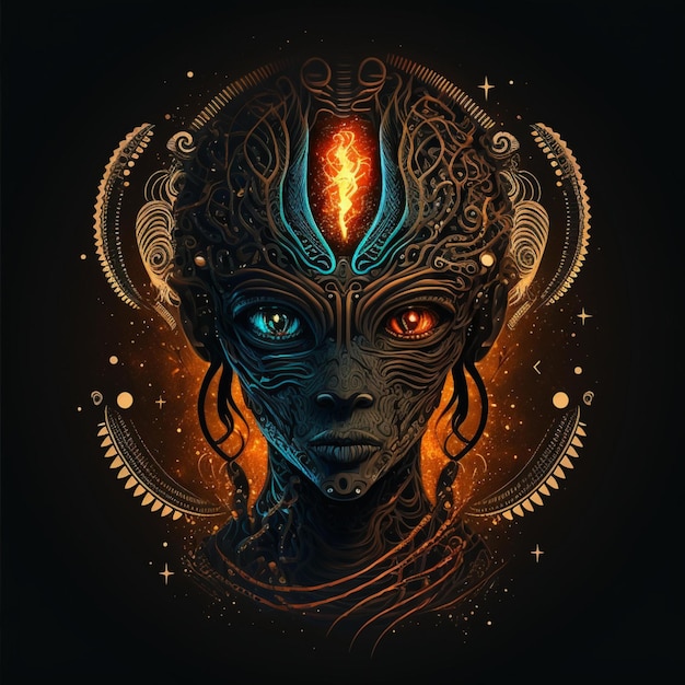 Alien illustration design