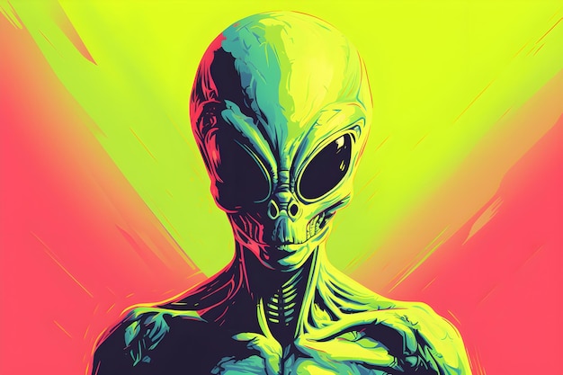 Alien illustration wallpaper