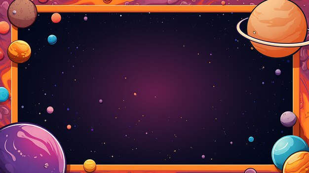 alien and intergalactic cosmic frame magical background