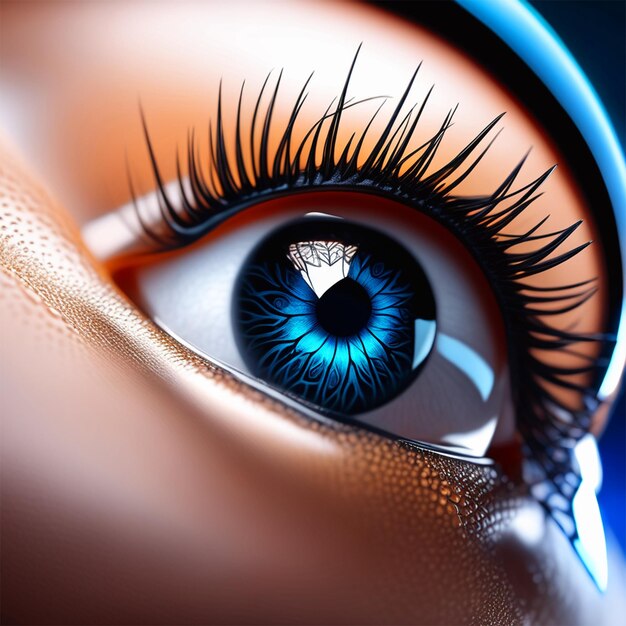 Anime eye, close-up, blue eye, shiny, Anime, HD wallpaper