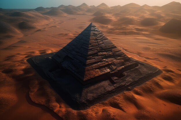 Alien mars pyramid Generate Ai