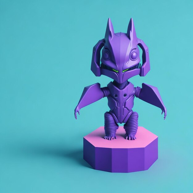 Alien mascotte speelgoedmodel gemaakt met kunstmatige intelligentie