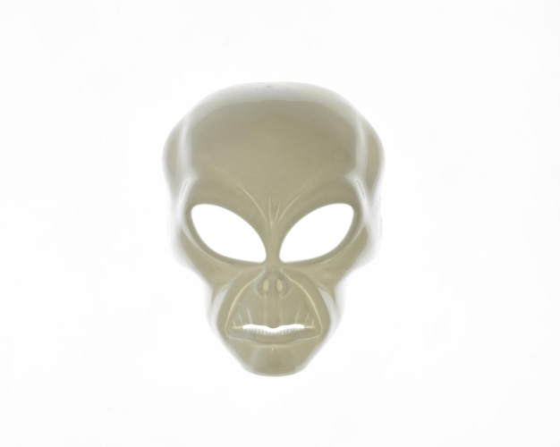 alien mask isolated on white background