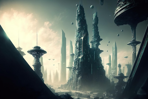 Alien megacity of the future