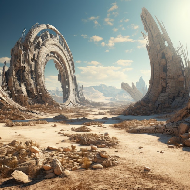 Alien ruins on a desolate world