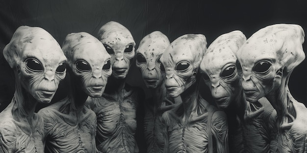 Foto fantascienza aliena di invasione extraterrestre visita di grey cospirazione di civiltà paranormale