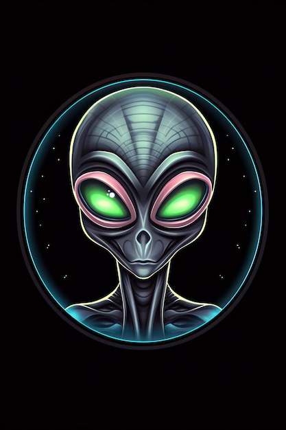 Alien in space logo