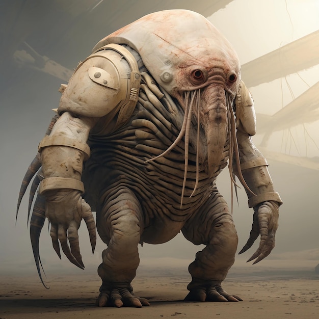 Photo alien species very big monster inspired by star wars