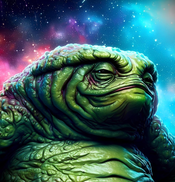 Alien toad turtle the guardians of the green nebula