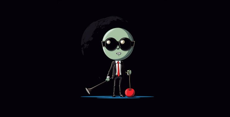 Photo alien and ufo halloween pumpkin with a pumpkin