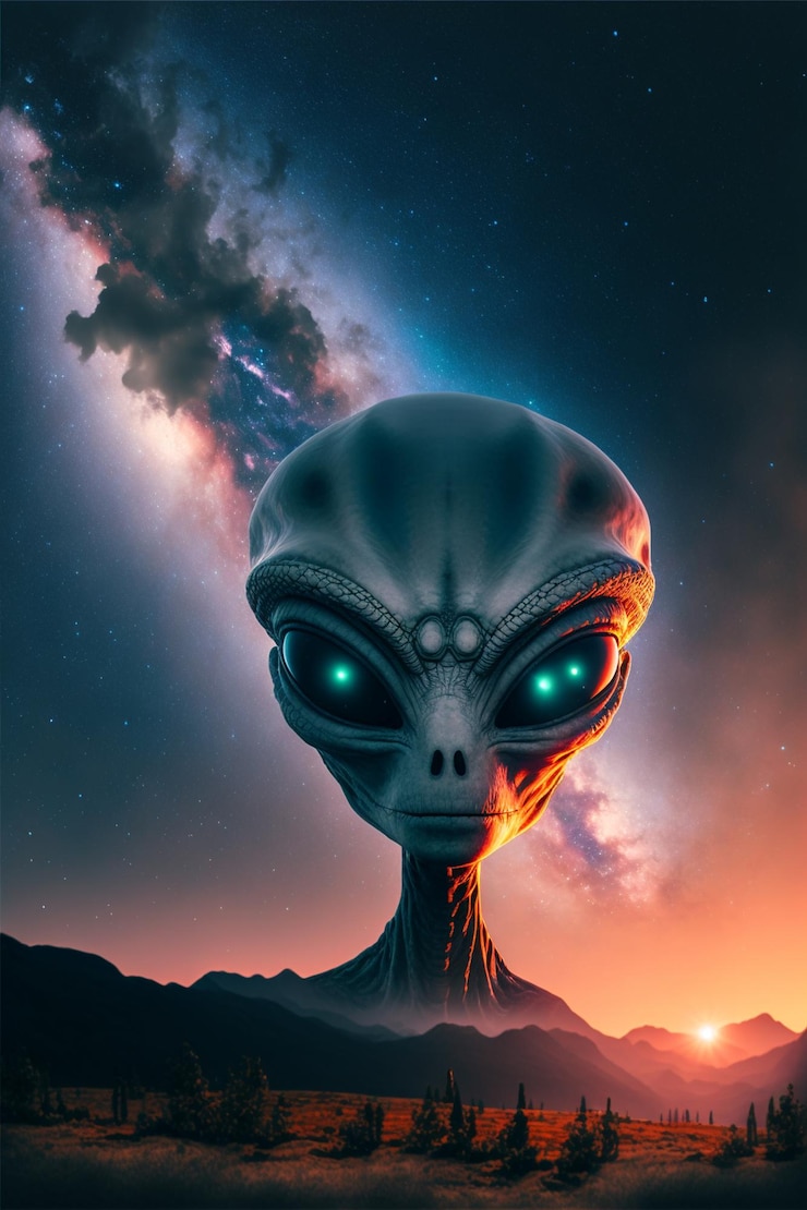 Photo alien ufo illustration