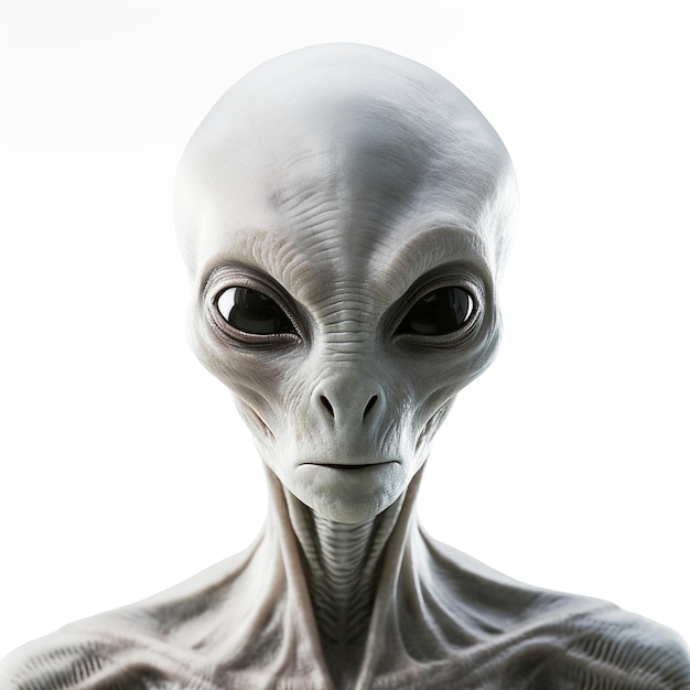 Photo an alien on white background