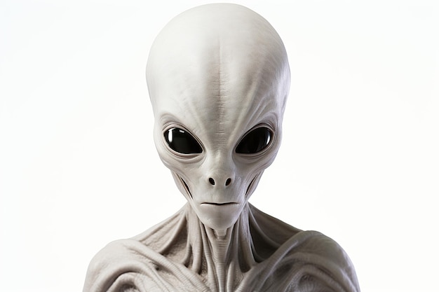 Alien on white background