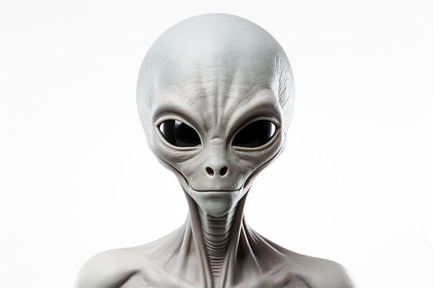 Alien on white background