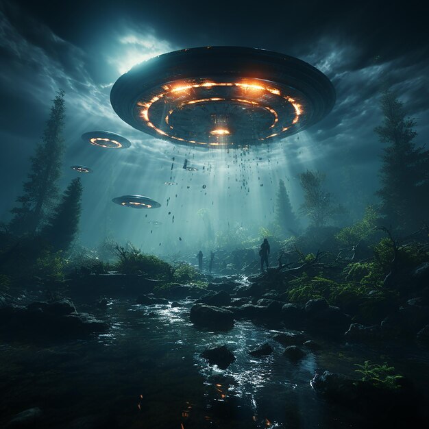 Aliens_in_the_water_under_ufo