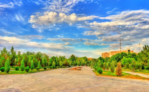 Alisher navai garden square in navoi city uzbekistan central asia