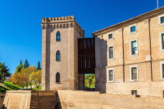 Aljaferia fortified medieval Islamic palace in Zaragoza Spain