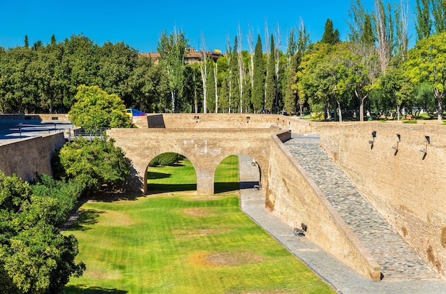 Aljaferia fortified medieval Islamic palace in Zaragoza Spain