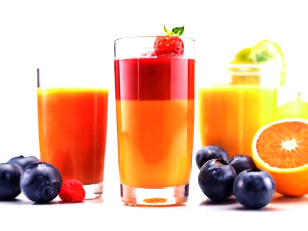 all fruits juice on the glass