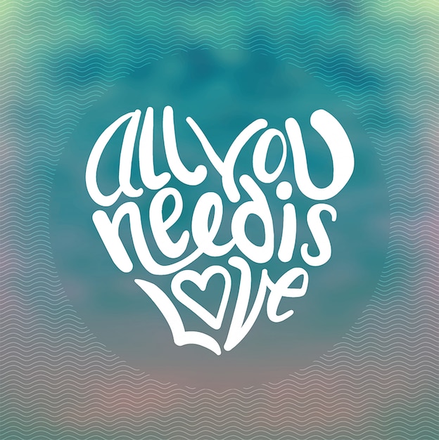 Photo all you need is love vector