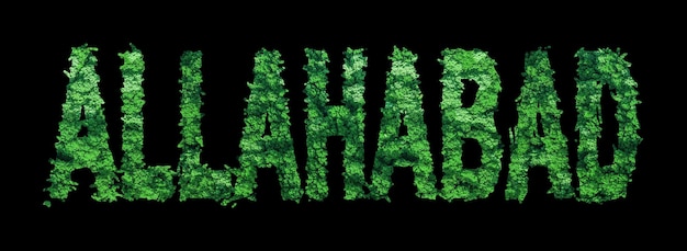 Allahabad belettering Allahabad Forest Ecology Concept