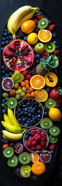 Foto alle soorten fruit op een bord.