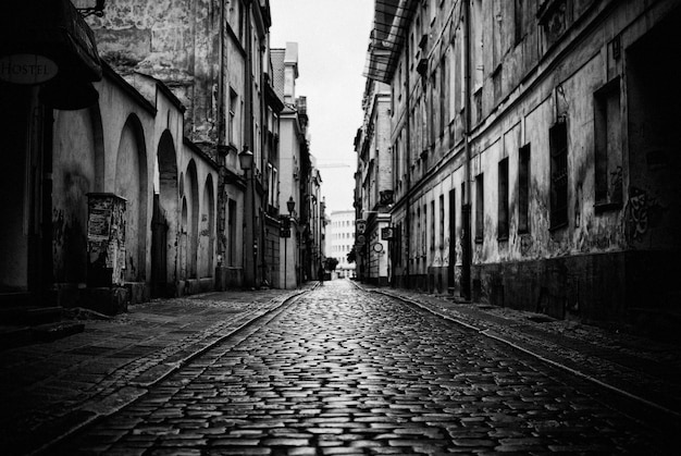 Alley amidst buildings in city