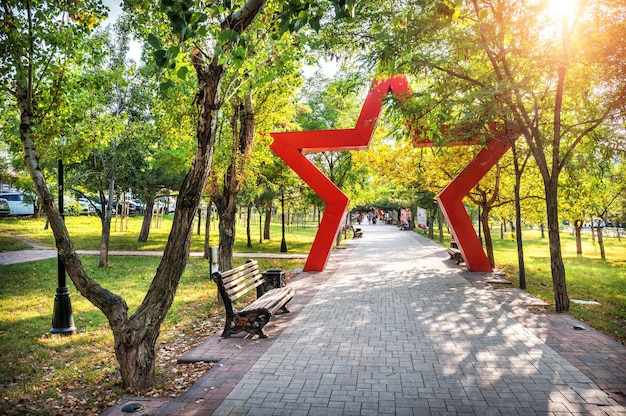 승리 75주년 기념 영웅의 골목과 붉은 별 광장 크라스노다르 영토 노보로시스크