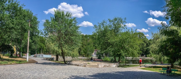 Alleys of the Dyukovsky park in Odessa Ukraine