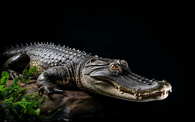 Foto alligatore nella fotografia pubblicitaria ia generativa