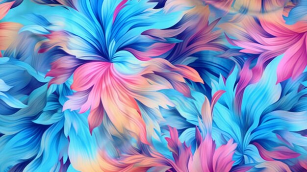 allover pattern digital design textile print floral Ai Generative