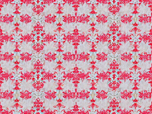 Allover Patterns randomly distributed throughout the fabric color white red geometric patterns