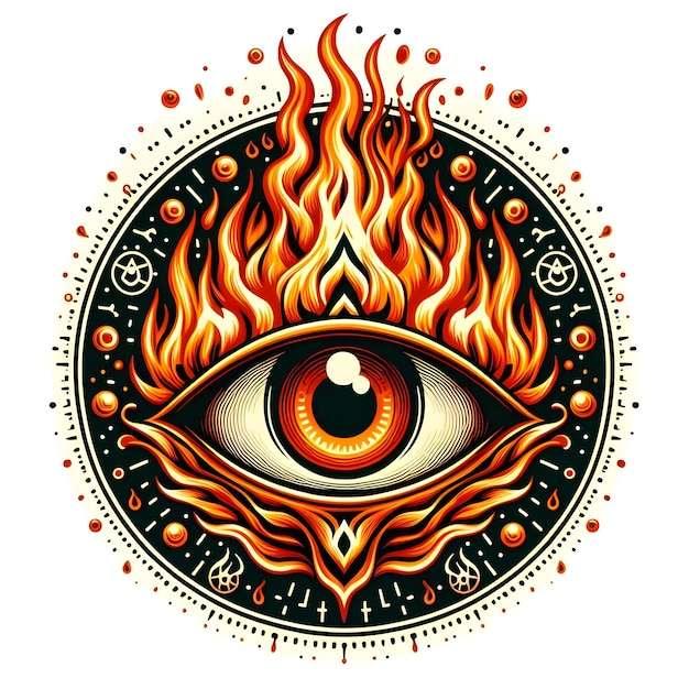 Foto allseeing eye 2d vector illustratie