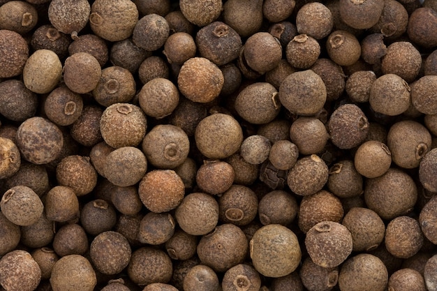 Allspice ingredient as whole background