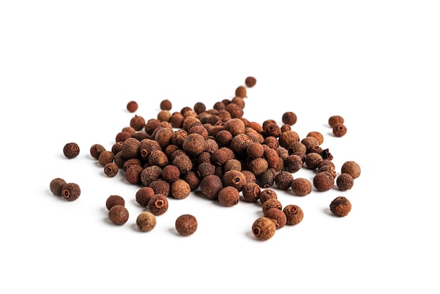 Allspice isolated on a white background Seasoning High quality photo