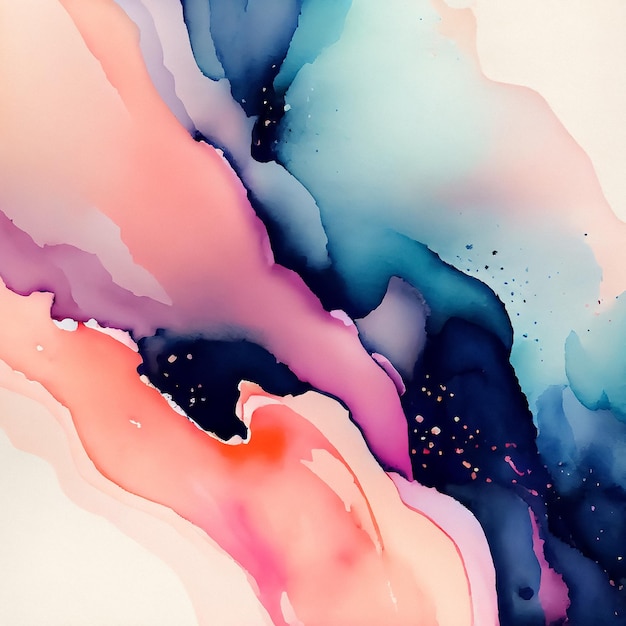 Allure Abstract Watercolor is a Textured Background with a Bright Watercolor Splash