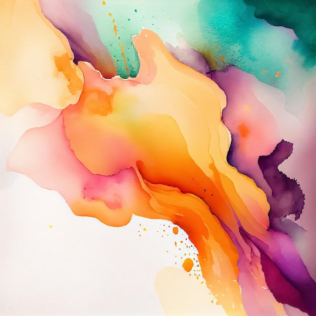 Allure Abstract Watercolor is a Textured Background with a Bright Watercolor Splash