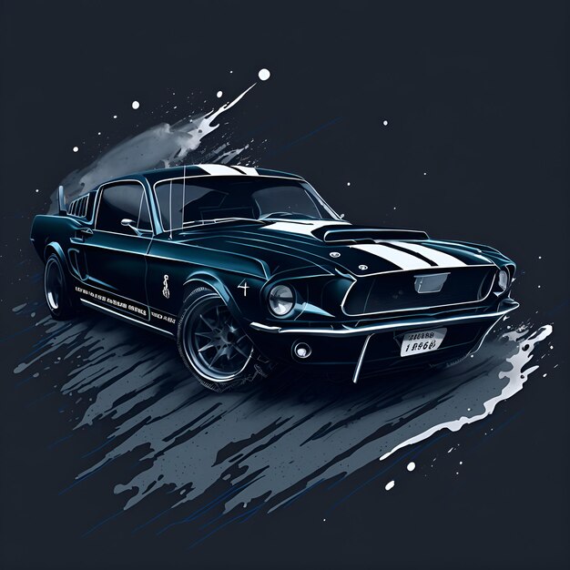 Premium AI Image  The Allure of Black Beautiful Car Painting