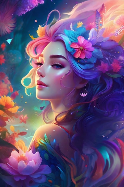 Allure and fantasy women portraits and cartoon art