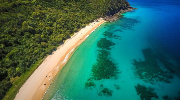 An alluring aerial view of sunkissed beaches with striking colors and captivating patterns