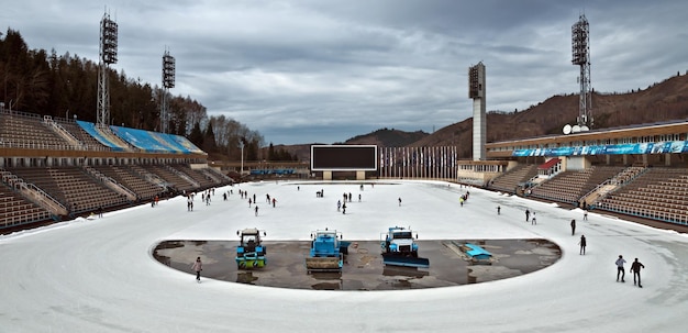 Photo almaty medeo outdoor stadium