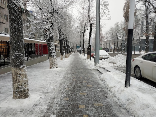 Almaty Wandelpad langs straat