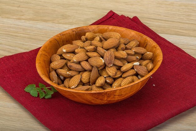 Almond in the bowl